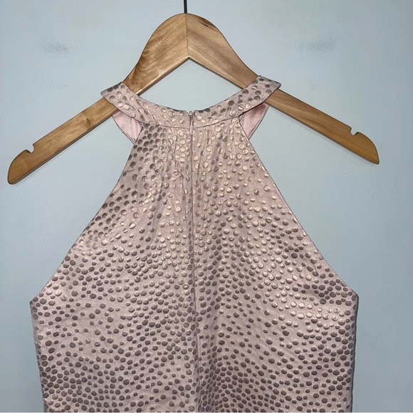 Amanda Uprichard Dress Women’s Small Pink Rose Gold Polka Dot Halter Mini NWT - Picture 8 of 10